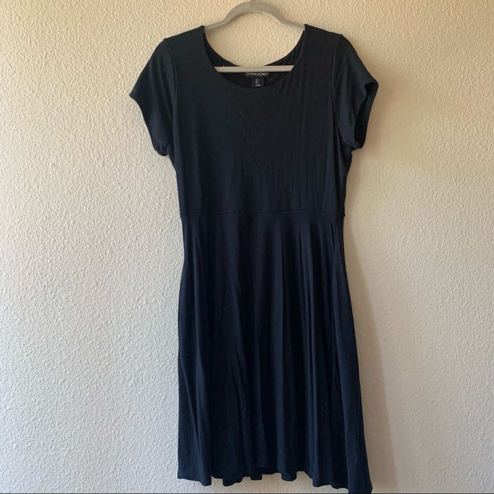 Black loose fitting a-line dress by Cynthia Rowley